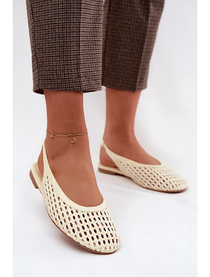 Dámské sandály Pletené Žluté model 22125677 - Boto