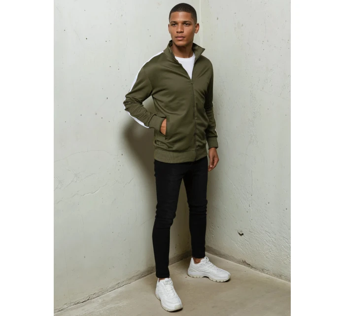 Pánská rozepínací zelená mikina Dstreet model 21967975 - FashionStreet