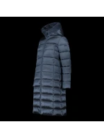 Dámská zimní bunda s kapucí CMP zateplený kabát dlouhý tmavě modrý (34K0046F/L635)