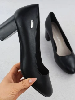 Černé lodičky na jehlovém podpatku Sergio Leone PB178