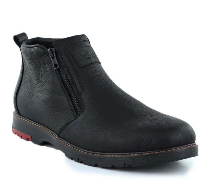 Pánské černé kožené boty model 21905965 - Rieker