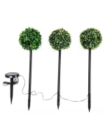SADA SOLÁRNÍCH SVĚTEL 3 BOXWOOD KOULE 27 VEDL