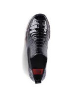 Kožené boty z hadí kůže Rieker W R474 černé Kožené boty z hadí kůže Rieker W R474 černé