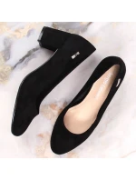 Sergio Leone W SK314D černé semišové lodičky na podpatku