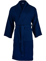 The One Towelling Waffle Bathrobe Vaflový župan 48.1044 navy