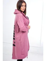 Tmavě růžová bunda s potiskem