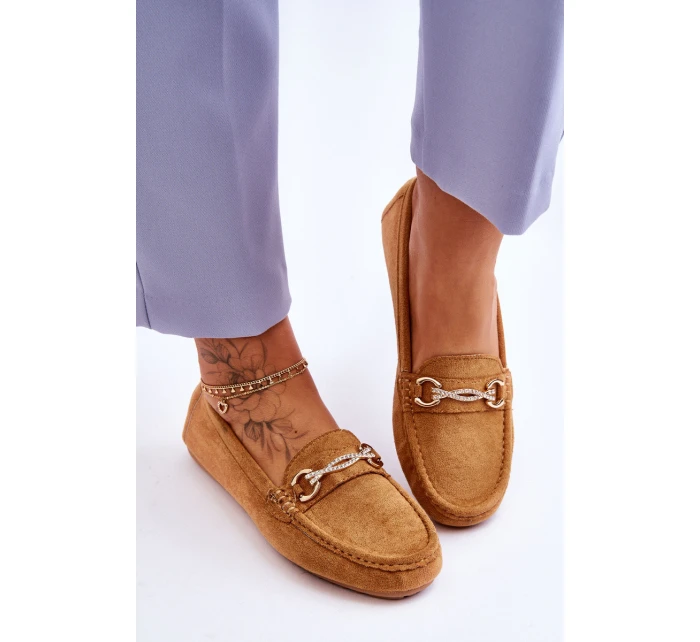 Klasické semišové mokasíny se zdobením Camel model 21620132 - Boto