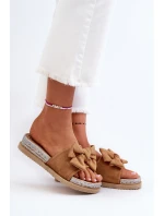 Dámské žabky na platformě s mašlí Camel model 21653345 - Boto Dámské žabky na platformě s mašlí Camel model 21653345 - Boto