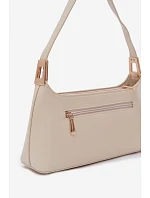 Kožená kabelka Tielle světle béžová