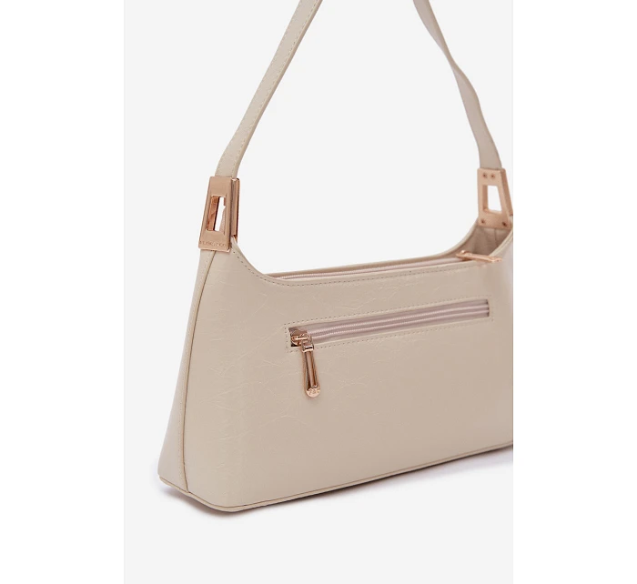 Kožená kabelka Tielle světle béžová