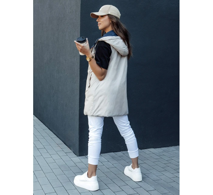 Dámská prošívaná vesta s kapucí MELANI navy blue FashionStreet TY4519