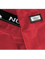 Tenká červená dámská bunda s ozdobnou lemovkou model 18038040 - S'WEST Tenká červená dámská bunda s ozdobnou lemovkou model 18038040 - S'WEST