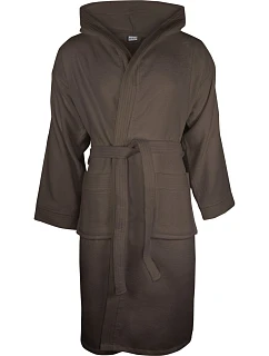 The One Towelling Velour Bathrobe Župan s kapucí 48.1043 taupe