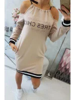 Béžové šaty Tres Chic Béžové šaty Tres Chic