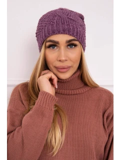 Fleecová čepice Carolina K243 tmavě růžová
