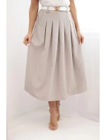 Dámská viskózová sukně s páskem a se záhyby fango