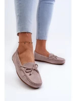 Dámské semišové mokasíny fialové model 21659313 - Boto Dámské semišové mokasíny fialové model 21659313 - Boto