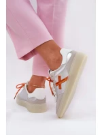 Nízké Dámské Sportovní Boty Stříbrné model 21685917 - Boto Nízké Dámské Sportovní Boty Stříbrné model 21685917 - Boto