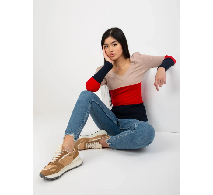 Halenka RV BZ 8429.41P tmavě modrá červená