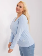 Bluzka RV BZ model 19394472 jasny niebieski - FPrice Bluzka RV BZ model 19394472 jasny niebieski - FPrice