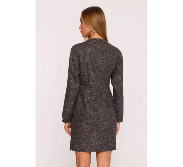 Zavinovací šaty z černé model 21295894 - Moe Zavinovací šaty z černé model 21295894 - Moe