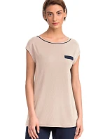 Vamp - Krátká dámská noční košile BEIGE SOLEIL M 14191 - Vamp