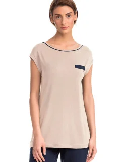 Vamp - Krátká dámská noční košile BEIGE SOLEIL M 14191 - Vamp