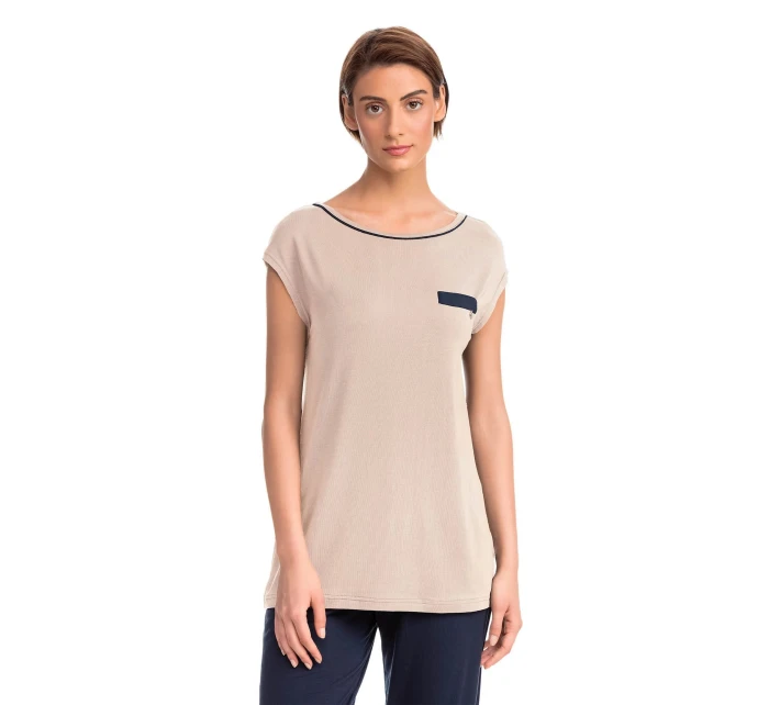 Vamp - Krátká dámská noční košile BEIGE M - Vamp model 16257624
