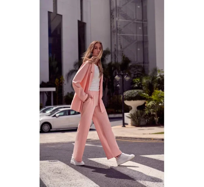 Dámské společenské kalhoty model 21151457 růžové - Moe