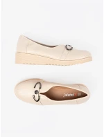 Zajímavé  polobotky dámské hnědé na klínku