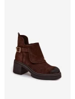 Boty na podpatku model 220893 Step in style Boty na podpatku model 220893 Step in style