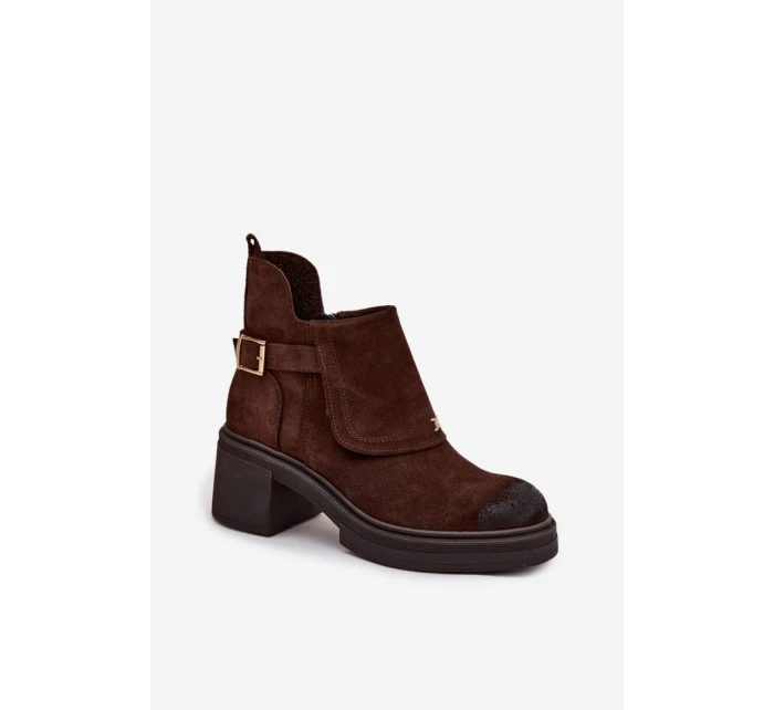 Boty na podpatku model 220893 Step in style Boty na podpatku model 220893 Step in style