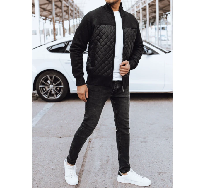 Pánská prošívaná bunda černá FashionStreet TX4578