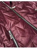 kurtka z kapturem plus size Goodlookin bordowa model 22015637 - S'WEST kurtka z kapturem plus size Goodlookin bordowa model 22015637 - S'WEST