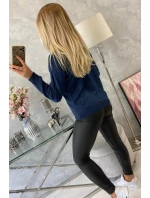 Poloviční svetr s rolákem tmavě modrý