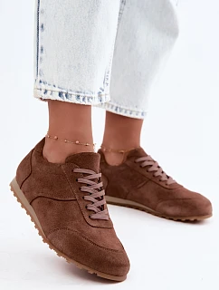 Barefoot tenisky z přírodního semiše model 22368250 hnědé - Zazoo
