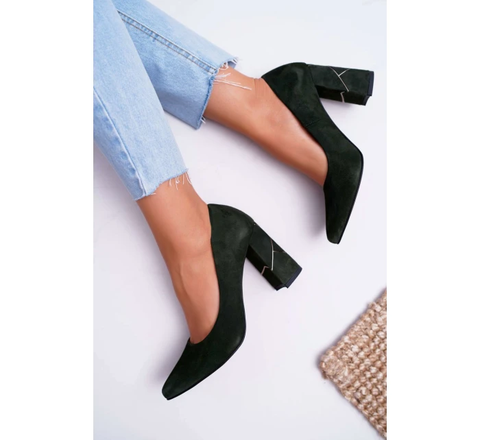 Dámské Semišové Lodičky Laura Messi olivové 2050