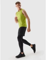 Pánský sportovní tank top regular z recyklovaných materiálů 4F - šťavnatý zelený Pánský sportovní tank top regular z recyklovaných materiálů 4F - šťavnatý zelený