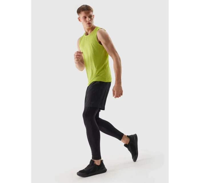 Pánský sportovní tank top regular z recyklovaných materiálů 4F - šťavnatý zelený Pánský sportovní tank top regular z recyklovaných materiálů 4F - šťavnatý zelený