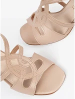 Klasické dámské  sandály hnědé Obcas