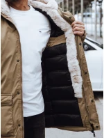 FashionStreet pánská tmavě béžová zimní bunda TX4592