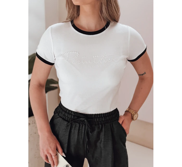 Dámské tričko s nápisem LUMINASI bílé FashionStreet RY2887