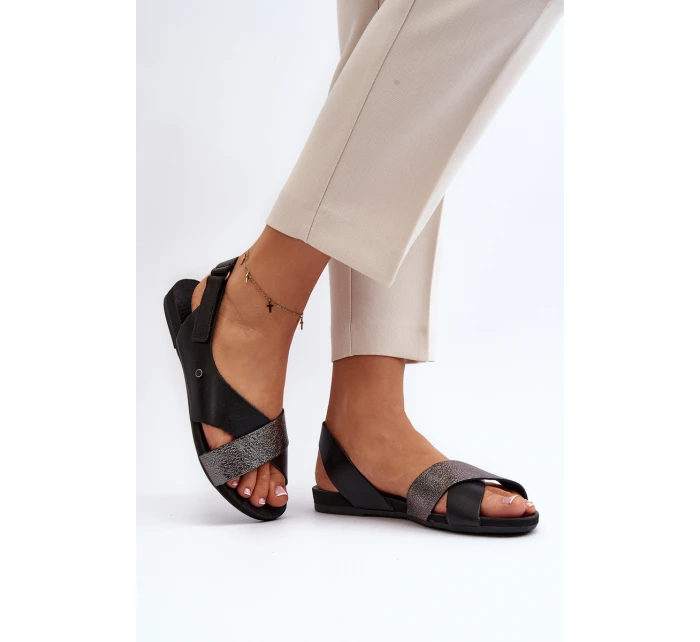Kožené Sandály Na Suchý Černé model 21647961 - Zazoo