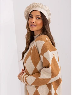 Světle béžová čepice 231605 béžová - FPrice