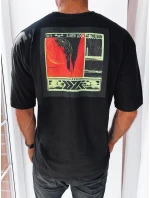 Pánské tričko s potiskem černé FashionStreet RX5304