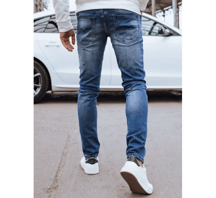 Pánské tmavě modré džínové kalhoty FashionStreet UX4294 Pánské tmavě modré džínové kalhoty FashionStreet UX4294