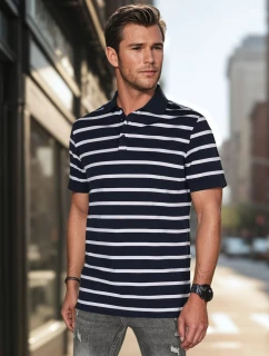 Pánská pruhovaná polokošile tmavě modrá Dstreet model 21987894 - FashionStreet