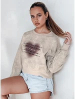 Dámská oversize mikina se srdcem DESSER béžová FashionStreet BY1465