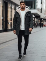 Pánská zimní bunda parka s kapucí zelená FashionStreet TX4961z Pánská zimní bunda parka s kapucí zelená FashionStreet TX4961z