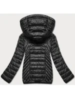 Černá dámská prošívaná bunda pro přechodné období model 17987609 - J.STYLE Černá dámská prošívaná bunda pro přechodné období model 17987609 - J.STYLE